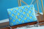 POCHETTE COUSSIN 20 MINT GREEN YELLOW MONOGRAM LAMBSKIN - Image 3