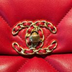 19 FLAP BAG 26 RED GOATSKIN - Image 4