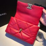 19 FLAP BAG 26 RED GOATSKIN - Image 3