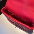19 FLAP BAG 26 RED GOATSKIN - Image 7