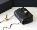 FLAP BAG 17CM GOLD HARDWARE BLACK LAMBSKIN - Image 5