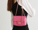 FLAP BAG 17CM PINK LAMBSKIN GOLD HARDWARE - Image 7