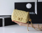 FLAP BAG 17CM YELLOW LAMBSKIN GOLD HARDWARE - Image 3