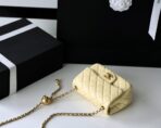 FLAP BAG 17CM YELLOW LAMBSKIN GOLD HARDWARE - Image 5