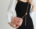 FLAP BAG 17CM BABY PINK LAMBSKIN GOLD HARDWARE - Image 7