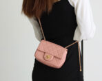FLAP BAG 17CM BABY PINK LAMBSKIN GOLD HARDWARE - Image 10