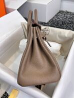 HM BIRKIN 25CM BROWN   SILVER HARDWARE - Image 3