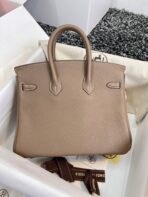 HM BIRKIN 25CM BROWN   SILVER HARDWARE - Image 4