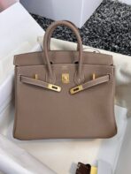 HM BIRKIN 25CM BROWN   GOLD HARDWARE - Image 4