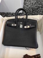 HM BIRKIN 25CM BLACK   SILVER HARDWARE - Image 3