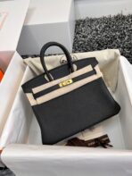HM BIRKIN 25CM BLACK   GOLD HARDWARE - Image 2