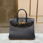 HM BIRKIN 30CM BLACK SWIFT  GOLD HARDWARE