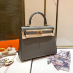 HM KELLY 25CM GRIS MOUETTE   GOLD HARDWARE - Image 2