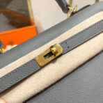 HM KELLY 25CM GRIS MOUETTE   GOLD HARDWARE - Image 4