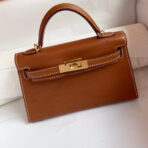 HM KELLY 19CM GOLD SADDLE  GOLD HARDWARE - Image 3