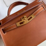 HM KELLY 19CM GOLD SADDLE  GOLD HARDWARE - Image 9