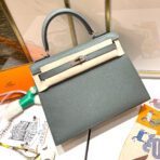 HM KELLY 25CM GRIS MOUETTE   SILVER HARDWARE - Image 3