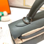 HM KELLY 25CM GRIS MOUETTE   SILVER HARDWARE - Image 4