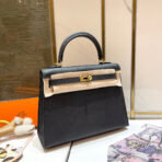 HM KELLY 25CM BLACK   GOLD HARDWARE