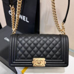 BOY BAG MEDIUM 25 BLACK CAVIAR GOLD HARDWARE - Image 2