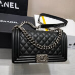 BOY BAG MEDIUM 25 BLACK CAVIAR RUTHENIUM HARDWARE - Image 2