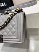 BOY BAG MEDIUM 25 GREY CAVIAR RUTHENIUM HARDWARE - Image 3