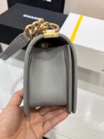 BOY BAG MEDIUM 25 GREY CAVIAR GOLD HARDWARE - Image 5