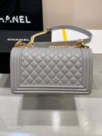 BOY BAG MEDIUM 25 GREY CAVIAR GOLD HARDWARE - Image 6
