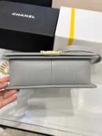 BOY BAG MEDIUM 25 GREY CAVIAR GOLD HARDWARE - Image 7