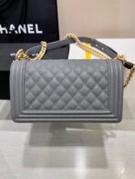 BOY BAG MEDIUM 25 DARK GREY CAVIAR GOLD HARDWARE - Image 6