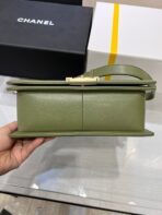 BOY BAG MEDIUM 25 KHAKI CAVIAR GOLD HARDWARE - Image 6
