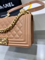 BOY BAG MEDIUM 25 BROWN CAVIAR GOLD HARDWARE - Image 4