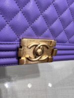 BOY BAG MEDIUM 25 PURPLE CAVIAR GOLD HARDWARE - Image 4