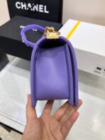 BOY BAG MEDIUM 25 PURPLE CAVIAR GOLD HARDWARE - Image 5