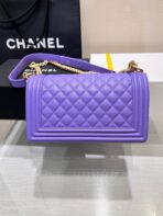 BOY BAG MEDIUM 25 PURPLE CAVIAR GOLD HARDWARE - Image 7