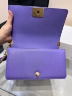 BOY BAG MEDIUM 25 PURPLE CAVIAR GOLD HARDWARE - Image 8