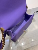 BOY BAG MEDIUM 25 PURPLE CAVIAR GOLD HARDWARE - Image 9
