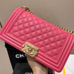 BOY BAG MEDIUM 25 RED CAVIAR GOLD HARDWARE - Image 2