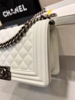 BOY BAG MEDIUM 25 WHITE CAVIAR RUTHENIUM HARDWARE - Image 4