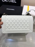 BOY BAG MEDIUM 25 WHITE CAVIAR RUTHENIUM HARDWARE - Image 8