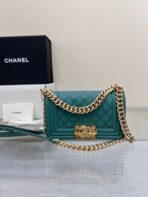 BOY BAG SMALL 20 EVER GREEN CAVIAR GOLD HARDWARE - Image 5