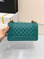 BOY BAG SMALL 20 DARK GREEN CAVIAR GOLD HARDWARE - Image 5