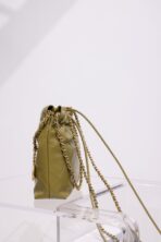 CC HOBO BAG 22 KHAKI LAMBSKIN GOLD HARDWARE 20CM - Image 6