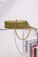 CC HOBO BAG 22 KHAKI LAMBSKIN GOLD HARDWARE 20CM - Image 7