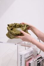 CC HOBO BAG 22 KHAKI LAMBSKIN GOLD HARDWARE 20CM - Image 8