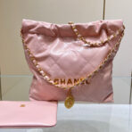 CC HOBO BAG 22 PINK LAMBSKIN GOLD HARDWARE - Image 2