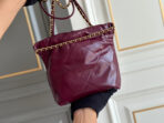 CC HOBO BAG 22 BURGUNDY LAMBSKIN GOLD HARDWARE 20CM - Image 3
