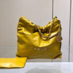 CC HOBO BAG 22 YELLOW LAMBSKIN GOLD HARDWARE 35CM - Image 2