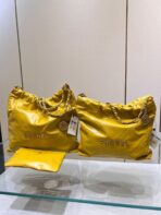 CC HOBO BAG 22 YELLOW LAMBSKIN GOLD HARDWARE 35CM - Image 5