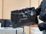 CC 19 HOBO BAG 43CM BLACK GOATSKIN SILVER HARDWARE - Image 5